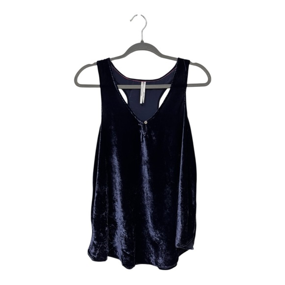 ANTHROPOLOGIE | Suri Crushed Velvet Tank Top in Royal Purple/Blue, Size Small - Picture 5 of 11